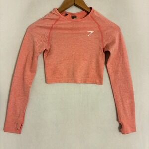Gymshark Crop Top Womens XS Long Sleeve Athletic Workout Gym Yoga Pilates